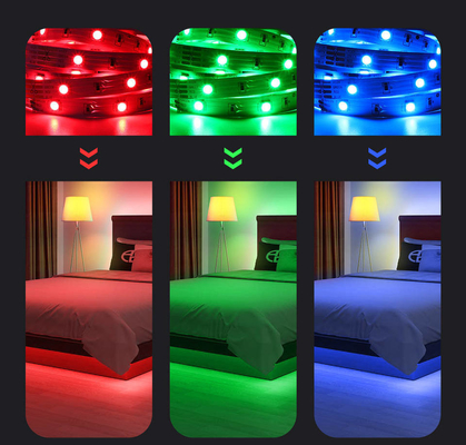 80 CRI 5m 10m 20m 와이파이 스마트 LED 스트립 라이트 앱 리모컨 RGB 환경 조명