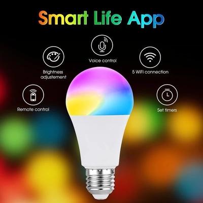 80lm/w 램프 빛 효율 Tuya 응용 프로그램 제어 Wi-Fi와 함께 스마트 LED 전구