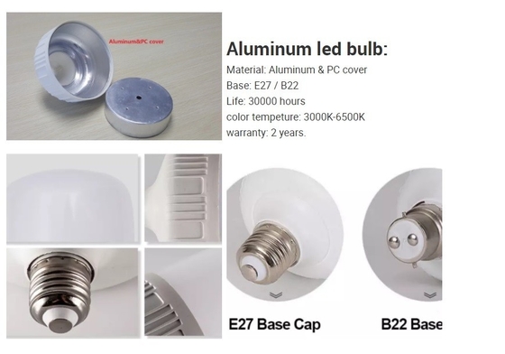 20000 시간 수명 T 모양 LED 전구 가정용 CE Rohs 인증