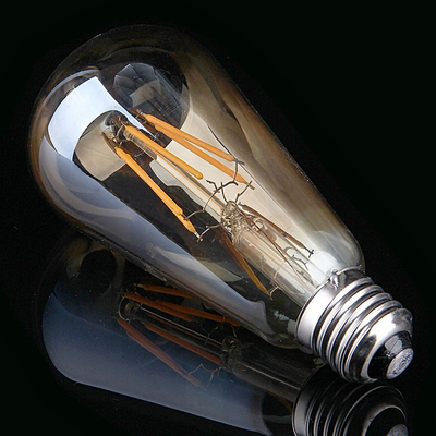 AC 전원 공급원 빈티지 앰버 글래스 ST19 LED 전구 40W 디밍 할 수 있는 교체 따뜻한 촛불 중간 기본