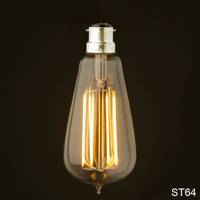 AC 전원 공급원 빈티지 앰버 글래스 ST19 LED 전구 40W 디밍 할 수 있는 교체 따뜻한 촛불 중간 기본