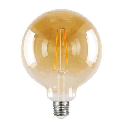 110 lm/w E26 E27 9W G125 G95 디밍 기능과 앰버 글래스를 가진 LED 필라멘트 전구
